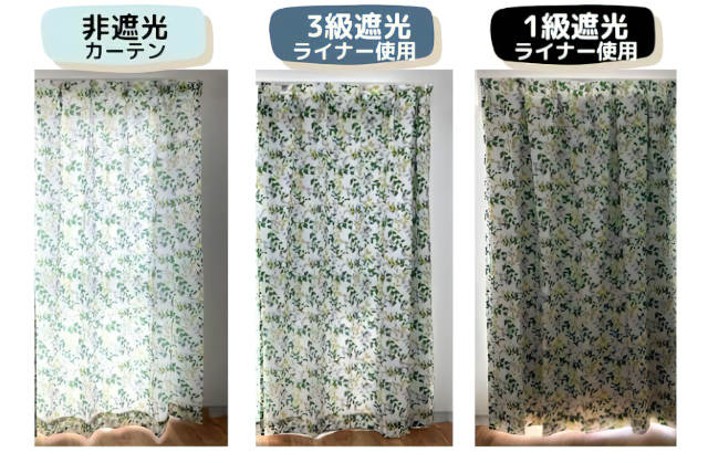 薄いカーテンを簡単に遮光カーテンにする方法！リネンカーテンを透けないようにするアイテム